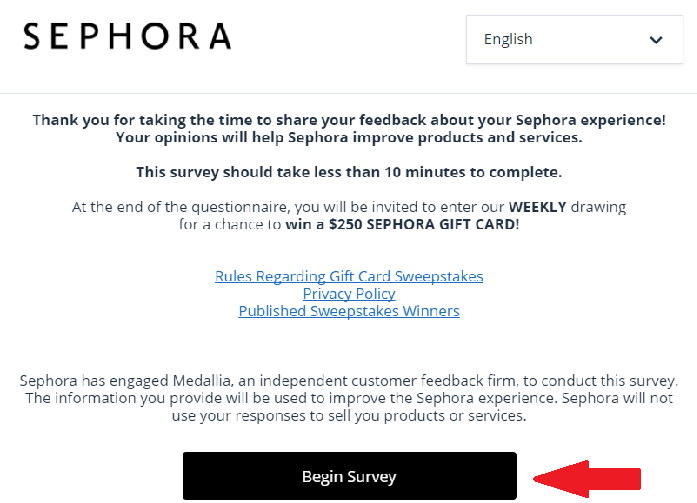 Sephora survey
